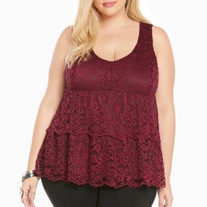 ⭐️HP⭐️ Torrid Lace Babydoll Tiered Top